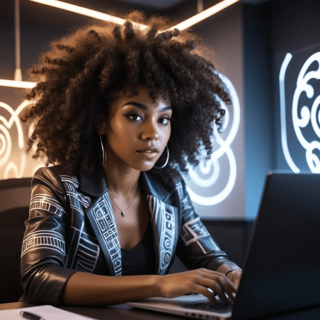 AI-powered woman entrepreneur